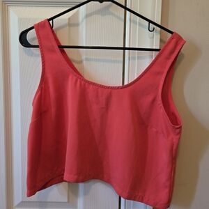 Forever 21 Coral Tank Top Crop Sleeveless